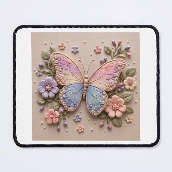 Item preview, 3D Floral Butterfly Embroidery Art designed and sold by ThilankaDesign.