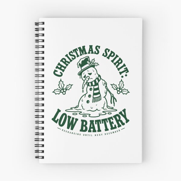 Item preview, Christmas Spirit: Low Battery, Retro Mascot Holiday Graphic designed and sold by PhylonBoxx.