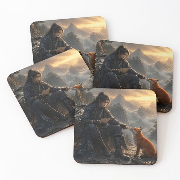 Item preview, Wanderer Fox and Motorcycle at Dawn designed and sold by sigmaartstudio.
