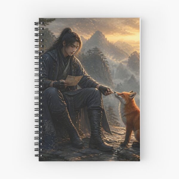 Item preview, Wanderer Fox and Motorcycle at Dawn designed and sold by sigmaartstudio.