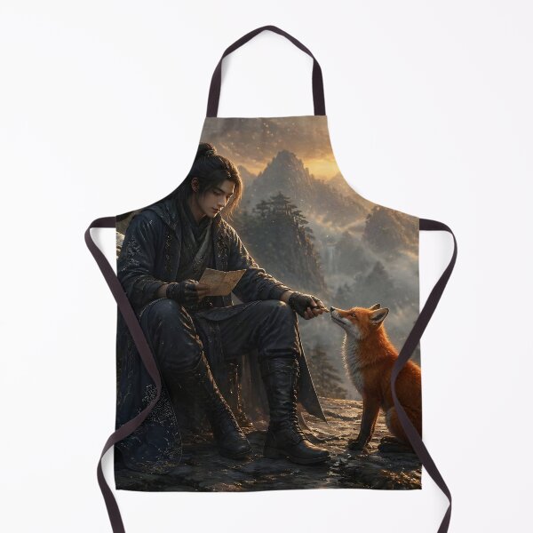 Item preview, Wanderer Fox and Motorcycle at Dawn designed and sold by sigmaartstudio.