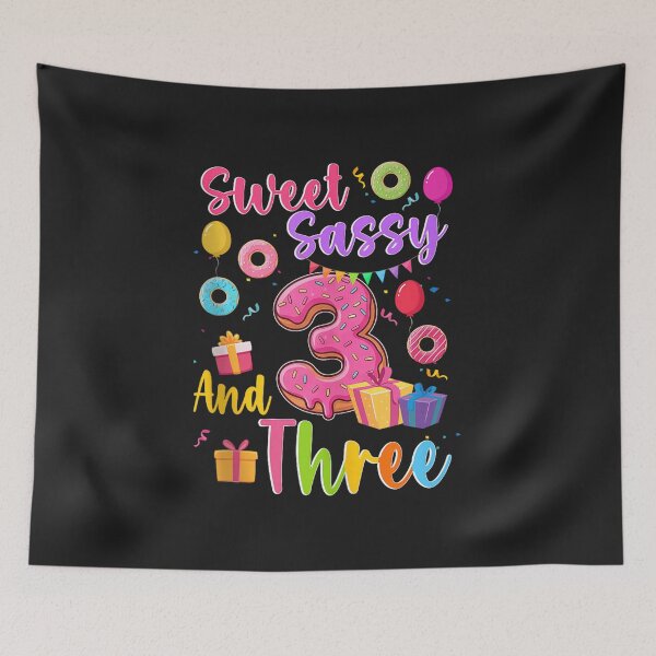 Item preview, Sweet Sassy And Three Donut 3rd Birthday Girl Party designed and sold by abig-eiyana.