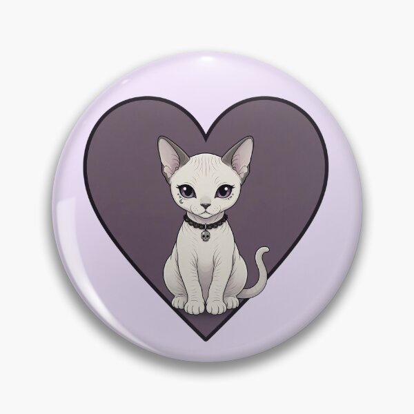 Item preview, Gothic Sphynx Cat in Purple Heart designed and sold by SweetLilith.