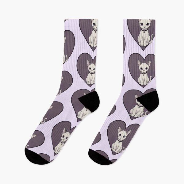 Item preview, Gothic Sphynx Cat in Purple Heart designed and sold by SweetLilith.