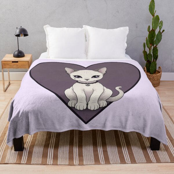 Item preview, Gothic Sphynx Cat in Purple Heart designed and sold by SweetLilith.