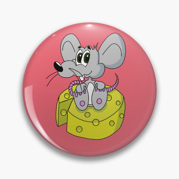 Item preview, Cute Kawaii Gray Rat Sitting on Cheese designed and sold by CozyCritters8.