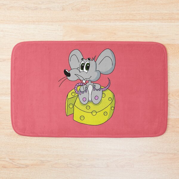 Item preview, Cute Kawaii Gray Rat Sitting on Cheese designed and sold by CozyCritters8.