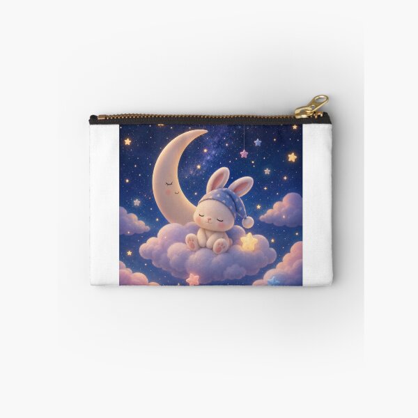 Item preview, Sleepy Bunny on Moon Night Sky designed and sold by ThilankaDesign.