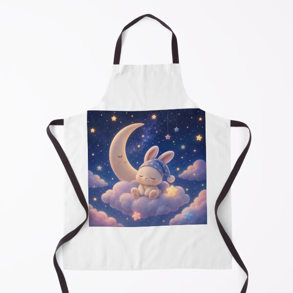 Item preview, Sleepy Bunny on Moon Night Sky designed and sold by ThilankaDesign.