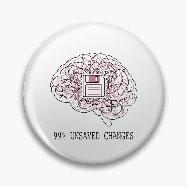 Item preview,  Funny Retro Unsaved Changes Brain Silhouette Art designed and sold by pattman.
