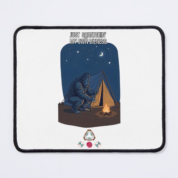 Item preview, Bigfoot Camping Tent Campfire - Funny Sasquatch Outdoors Cryptid Graphic Tee designed and sold by Whimsy Trail Co.