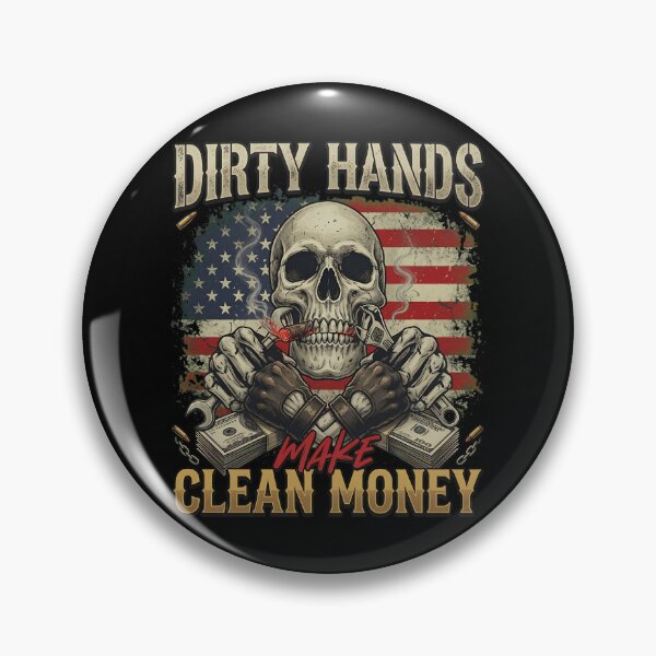 Item preview, Dirty Hands Make Clean Money Mechanic Skull designed and sold by AlviaAlcedoArt.
