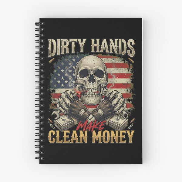Item preview, Dirty Hands Make Clean Money Mechanic Skull designed and sold by AlviaAlcedoArt.