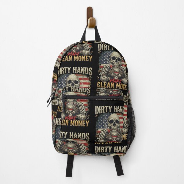 Item preview, Dirty Hands Make Clean Money Mechanic Skull designed and sold by AlviaAlcedoArt.