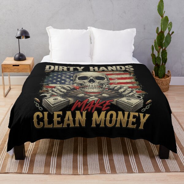 Item preview, Dirty Hands Make Clean Money Mechanic Skull designed and sold by AlviaAlcedoArt.