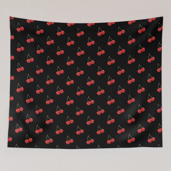 Item preview, Cherries On Black Pattern designed and sold by calypso-designs.