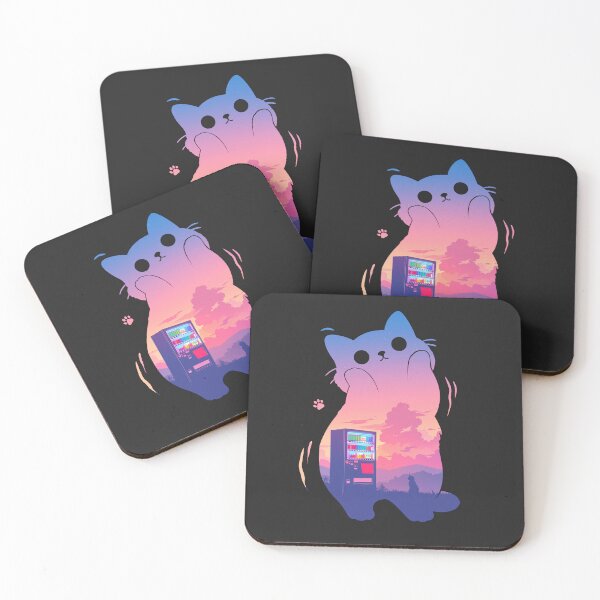 Item preview, Anime Cat Japanese Sunset designed and sold by mustbewhy.