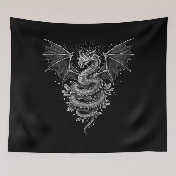 Item preview, Gothic Crystal Dragon – Dark Fantasy Celestial Design designed and sold by Midnight Veil Designs.