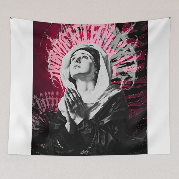 Item preview, Sacred Praying Virgin Mary Gothic Cyberpunk Halo designed and sold by iconiicc.