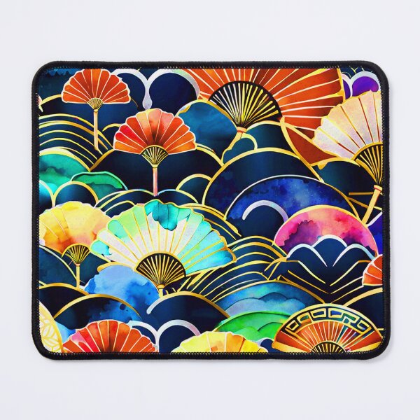 Item preview, Asian Fans Colorful Alcohol Ink-Inspired Modern Designs designed and sold by DEC02.