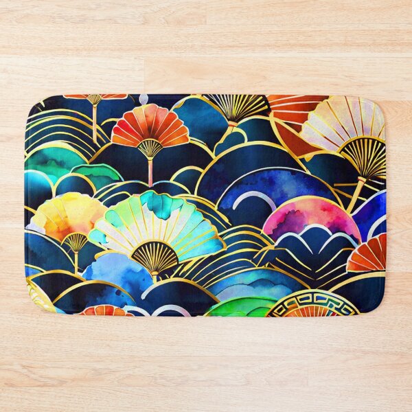 Item preview, Asian Fans Colorful Alcohol Ink-Inspired Modern Designs designed and sold by DEC02.