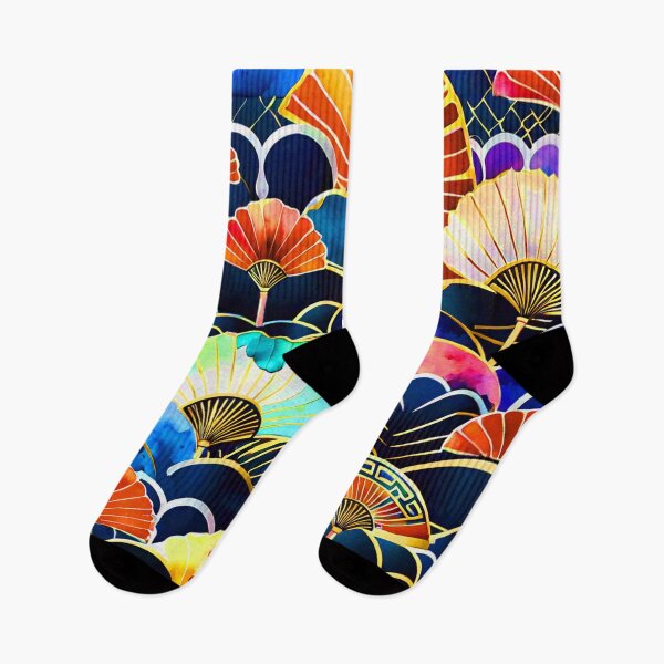 Item preview, Asian Fans Colorful Alcohol Ink-Inspired Modern Designs designed and sold by DEC02.