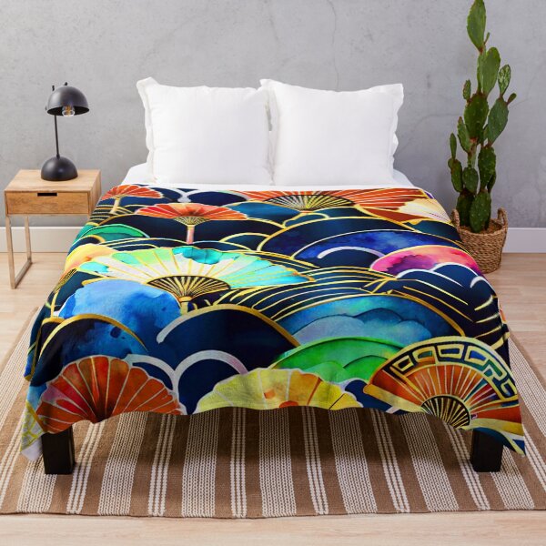 Item preview, Asian Fans Colorful Alcohol Ink-Inspired Modern Designs designed and sold by DEC02.
