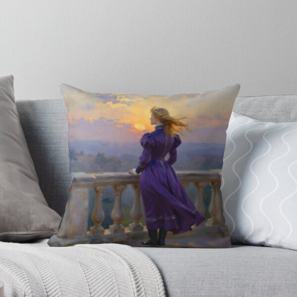 Item preview, Victorian Woman on a Balcony at Sunset designed and sold by Zeph1.