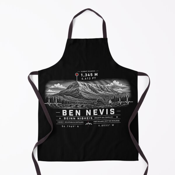 Item preview, ❤️ HEARTBEATS OF THE WORLD COLLECTION ❤️ -  Ben Nevis Summit Emblem - FORT WILLIAM - SCOTLAND - SCOTTISH HIGHLANDS designed and sold by WheelieGdArt.