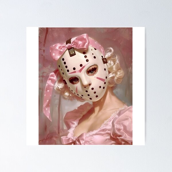 Item preview, Pink Coquette Jason Hockey Mask Pastel Horror designed and sold by iconiicc.
