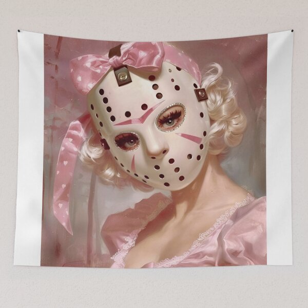 Item preview, Pink Coquette Jason Hockey Mask Pastel Horror designed and sold by iconiicc.
