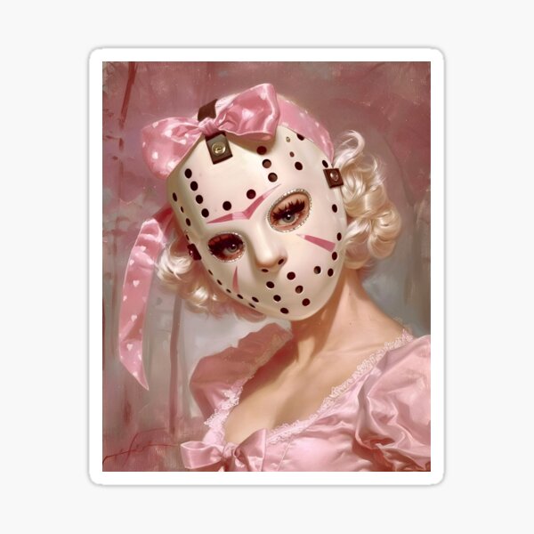 Item preview, Pink Coquette Jason Hockey Mask Pastel Horror designed and sold by iconiicc.