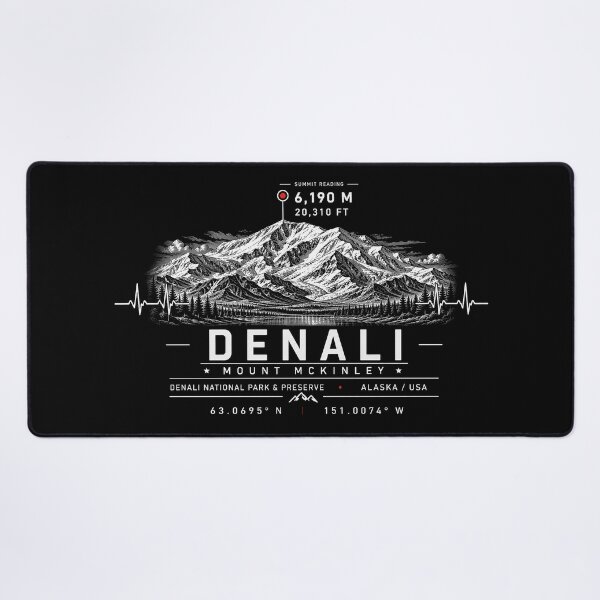 Item preview, ❤️ HEARTBEATS OF THE WORLD COLLECTION ❤️ - Denali - Mount McKinley Summit Emblem - ALASKA - USA designed and sold by WheelieGdArt.