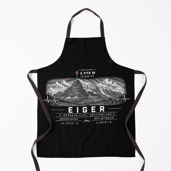 Item preview, ❤️ HEARTBEATS OF THE WORLD COLLECTION ❤️ - Eiger Summit Emblem - BERNESE ALPS - JUNGFRAU REGION - BERN - SWITZERLAND designed and sold by WheelieGdArt.