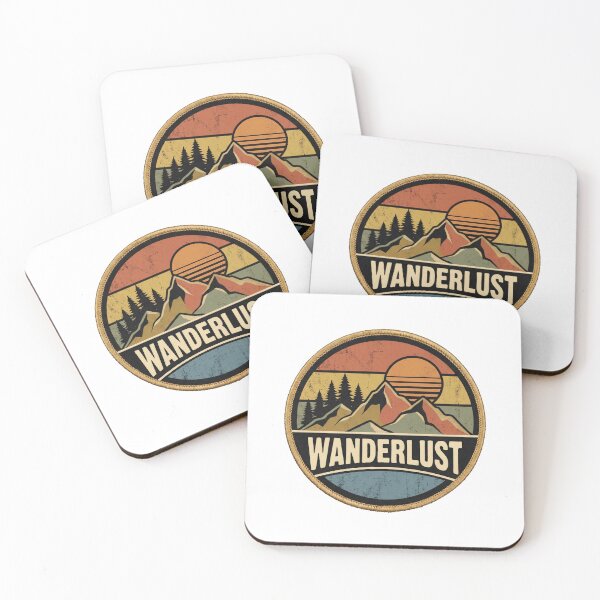 Item preview,  Vintage 70s Wanderlust Mountain Sunset Adventure Badge designed and sold by pattman.
