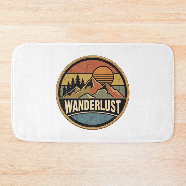 Item preview,  Vintage 70s Wanderlust Mountain Sunset Adventure Badge designed and sold by pattman.