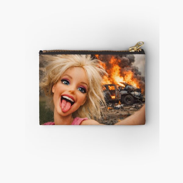 Item preview, Blonde Fashion Doll Burning Car Selfie Chaos Meme designed and sold by iconiicc.