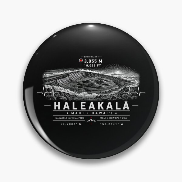 Item preview, ❤️ HEARTBEATS OF THE WORLD COLLECTION ❤️ -  Haleakalā Summit Emblem - Haleakalā National Park - MAUI - HAWAI'I - USA designed and sold by WheelieGdArt.