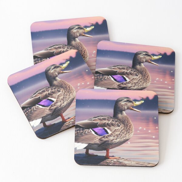Item preview, Duck standing on a log with a firefly on the beck designed and sold by RevolveArt67.