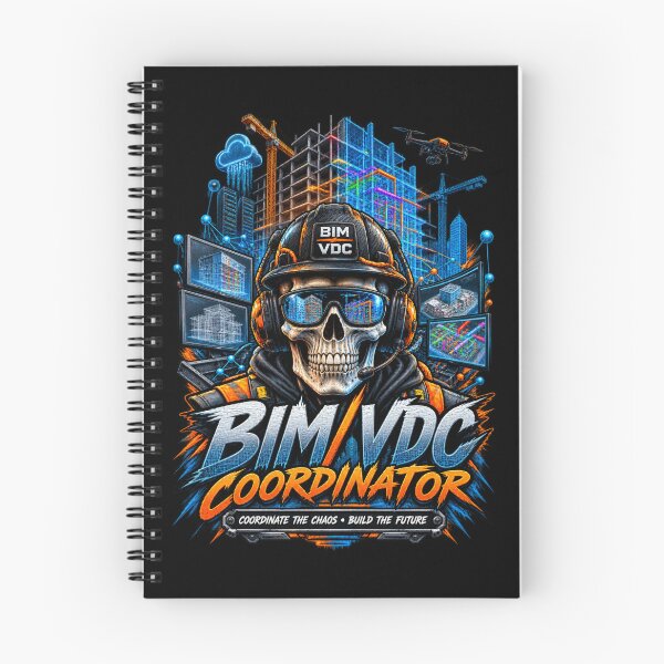 Item preview, BIM/VDC Coordinator Skull – Coordinate the Chaos, Build the Future designed and sold by Koepke Art & Design.