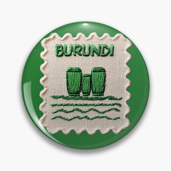 Item preview, Burundi Travel Patch Royal Drums Embroidered Stamp designed and sold by tiigerdad.