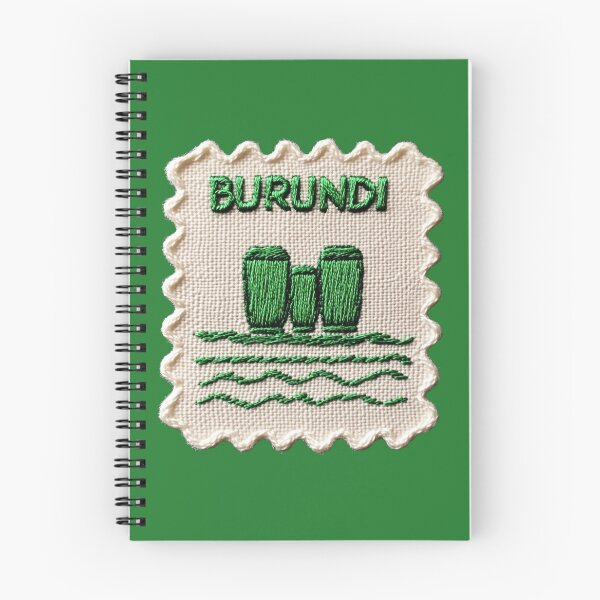 Item preview, Burundi Travel Patch Royal Drums Embroidered Stamp designed and sold by tiigerdad.
