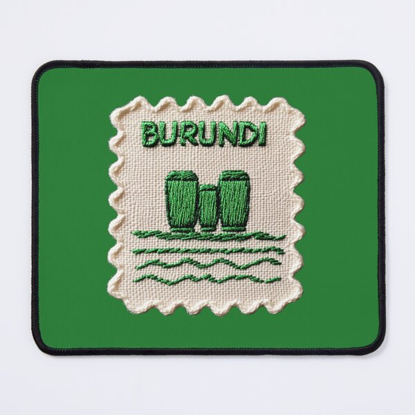 Item preview, Burundi Travel Patch Royal Drums Embroidered Stamp designed and sold by tiigerdad.