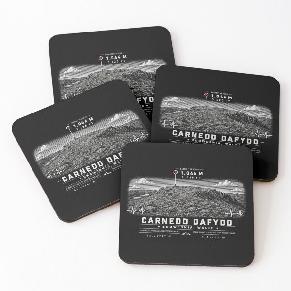 Item preview, ❤️ HEARTBEATS OF THE WORLD COLLECTION ❤️ - Carnedd Dafydd Summit Emblem - SNOWDONIA - WALES designed and sold by WheelieGdArt.