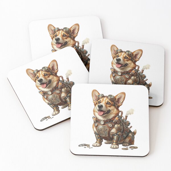Item preview, Corgi Puppy Dog Steampunk designed and sold by MarigoldenSoul.