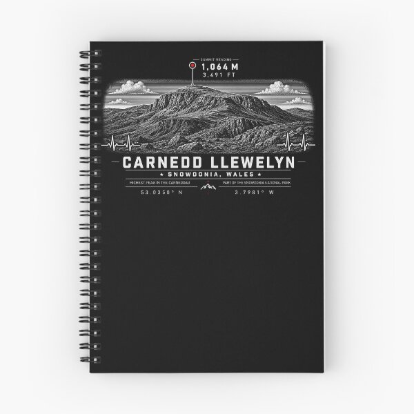 Item preview, ❤️ HEARTBEATS OF THE WORLD COLLECTION ❤️ - Carnedd Llewelyn Summit Emblem - SNOWDONIA - WALES designed and sold by WheelieGdArt.