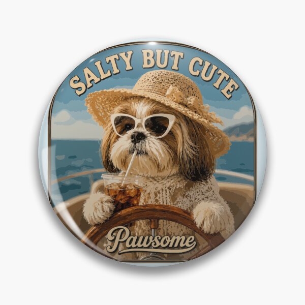 Item preview, Captain Pawsome Shih Tzu Shirt – Funny Boating & Yacht Dog Lover Gift for Shih Tzu Owners designed and sold by PawsAndPallette .
