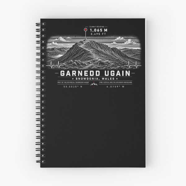 Item preview, ❤️ HEARTBEATS OF THE WORLD COLLECTION ❤️ - Garnedd Ugain Summit Emblem - CRIB Y DDYSGL AND THE SNOWDON HORSESHOE - SNOWDONIA - WALES designed and sold by WheelieGdArt.