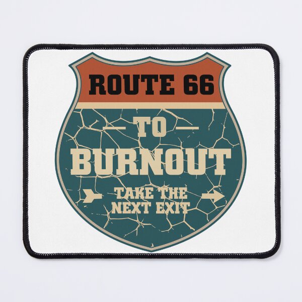Item preview, Vintage Route 66 To Burnout Highway Sign designed and sold by Ned_Studio.