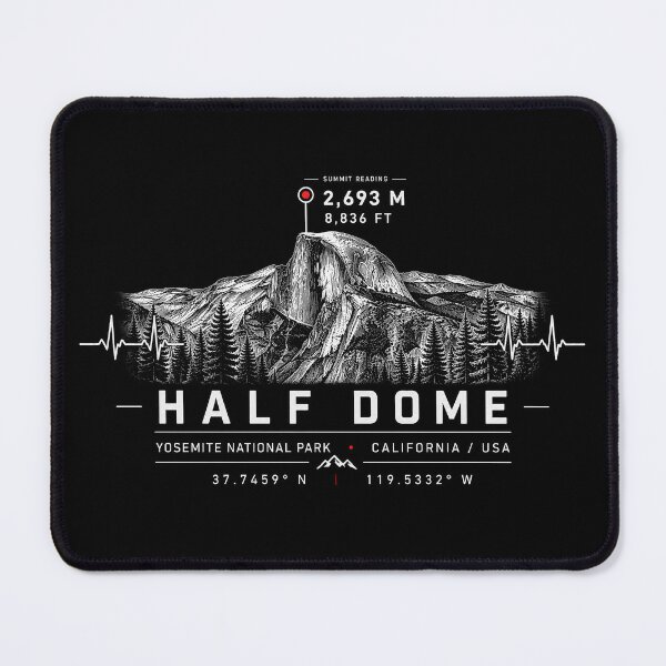 Item preview, ❤️ HEARTBEATS OF THE WORLD COLLECTION ❤️ - Half Dome Summit Emblem - YOSEMITE NATIONAL PARK - CALIFORNIA - USA designed and sold by WheelieGdArt.